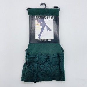Hot Steps Forest Green Thigh Highs One Size 4’10-5’8 95-160 lbs New #9378T